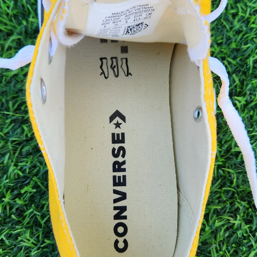 Converse Chuck Taylor All Star Low Lemon Chrome Yellow Shoes Size 8 - Picture 6 of 6